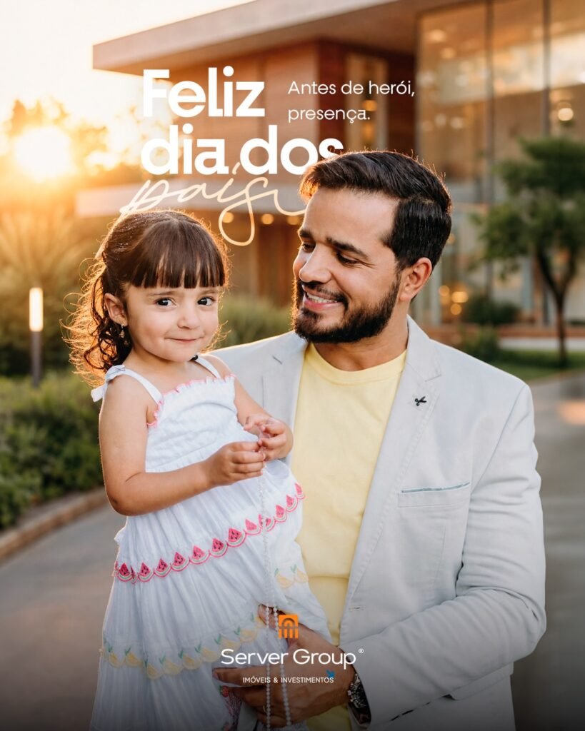 Tem coisa que não se ensina falando. Se ensina estando junto. O pai que aparece, que escuta, que carrega no colo quando cansa e que solta a mão na hora certa — esse constrói alguma coisa que dura a vida inteira. A Server Group deseja um feliz Dia dos Pais a todos que exercem esse papel todos os dias. 🤍